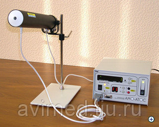 АМО-АТОС в комплекте с приставкой АМБЛИО-1 для магнитотерапии и фотостимуляции