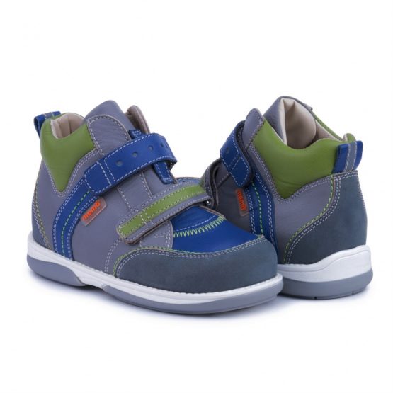 Детская профилактическая обувь MEMO Polo Junior DRMB 3BC серо/синий/зеленый